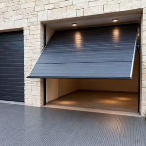 <span class=keywords><strong>Porte</strong></span> de <span class=keywords><strong>garage</strong></span> moderne à bas prix, demi-aluminium, inclinable, avec isolation thermique, surface finie - Product Image 4