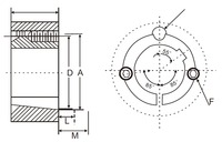 Poulie de distribution conique 1008 HTD 8M 30T, largeur 20 30 50 mm, alvéole 12 - 50 mm, en aluminium et acier pour convoyeurs et machines d'emballage