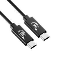 Thunderbolt 4 Tipo C a Tipo C PD240w USB C 40Gbps Cable de carga rápida Chaqueta de nailon 5A Carga rápida para computadoras