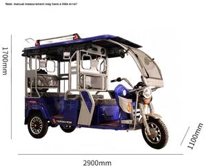 Tertutup 1000w dioperasikan dengan baterai Auto kargo listrik dan penumpang <span class=keywords><strong>4</strong></span> kursi untuk tiga roda listrik penumpang roda tiga - Product Image 4
