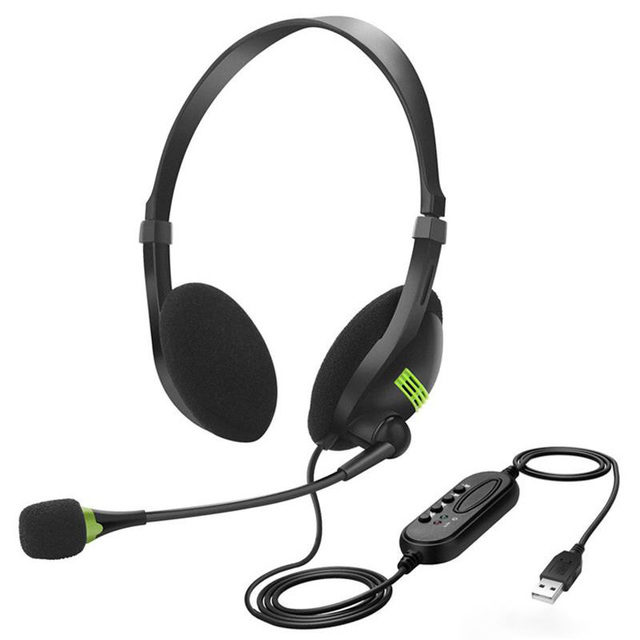 New Usb Headset With Rotatable Microphone for Pc 3.5mm Business Headphones for Call Center