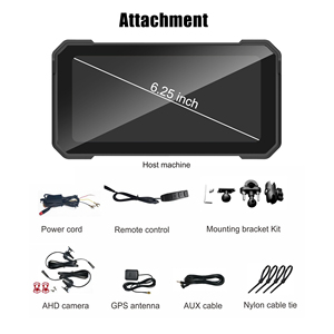Nhà Máy 6.25 inch xe máy Carplay hiển thị không thấm nước GPS kép máy ảnh TPMS Android hệ thống tự động - Product Image 6