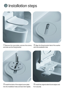 Phito OEM/ODM – Nouvelle fixation de siège de toilette bidet auto-nettoyante, écologique, en plastique ABS, sans électricité, avec double buses rétractables pour salle de bain - Product Image 5