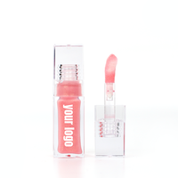 30 Huile à Lèvres Changeante de Couleur Brillant à Lèvres Vegan de Marque Privée Grand Pinceau Clair Aromatisé aux Fruits Brillant à Lèvres Repulpant Logo Personnalisé Couleur Rose