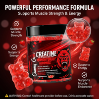 Bonbons gélifiés à la créatine monohydrate saveur framboise pour hommes, favorisant la croissance musculaire, la force et l'énergie - Vente chaude