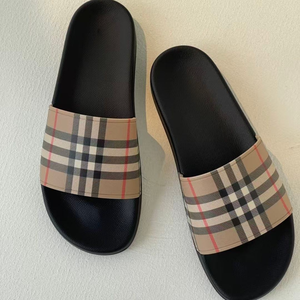 Venta Directa de Fábrica de Pantuflas de Diseño con Patrón a Cuadros de Alta Calidad, Pantuflas para Hombre, Pantuflas para Mujer, Sandalias de Playa - Product Image 4