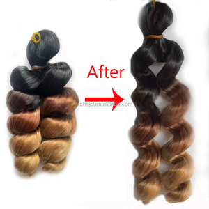 Bouncy <span class=keywords><strong>ผม</strong></span>หยิกสังเคราะห์12นิ้วสี Ombre ไหล่<span class=keywords><strong>สั้น</strong></span>ยาวถัก<span class=keywords><strong>เปีย</strong></span><span class=keywords><strong>ผม</strong></span>ต่อผมลอนหลวม - Product Image 3