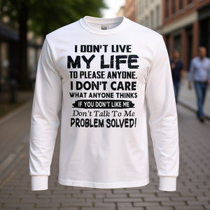 Camiseta de manga larga Si no me gusta, no te preocupear, no me digas nada, el problema se ha resuelto - Product Image 3