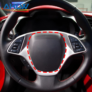 غطاء تزيين لوحة عجلة القيادة لسيارات شيفروليه كورفيت C7 Stingray Z06 من 2014 إلى 2019، اكسسوارات داخلية من ألياف الكربون الحقيقية - Product Image 6