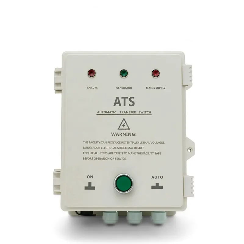 Küçük jeneratör Ats tek fazlı 220v 380v otomatik transfer anahtarı kontrol sistemi panel kutusu