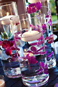 直径4 "5" 6 "キャンドルジャークリアガラス花瓶テーブル装飾シリンダーガラスセンターピース販売