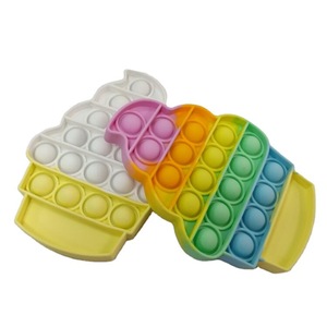 Juguete sensorial de burbuja con forma de caja de helado, tortuga Animal, antiestrés, para apretar el estrés y el autismo, <span class=keywords><strong>pulsera</strong></span> - Product Image 1