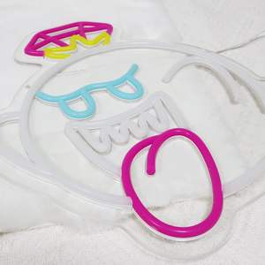 ป้ายไฟนีออนคิงบู หน้าผี ไฟนีออน LED โคมไฟมาริโอ ป้ายอะคริลิคสำหรับห้องเล่นเกม - Product Image 3