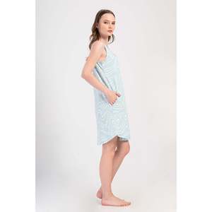 กระโปรงแขวนกว้างลำลองสำหรับผู้หญิงพร้อมเสื้อคลุมกระเป๋าวงรี - Product Image 2