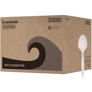 Boardwalk 5.31 Pulgadas Cuchara Desechable de Plástico Polipropileno de Peso Medio, Blanca, 1000 Unidades por Caja - Product Image 1