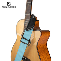 Sangles de guitare en cuir véritable Mission, faciles à transporter, réglables, pour guitare acoustique et électrique, basse, accessoires d'ukulélé inspirés de la musique arc-en-ciel