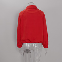 Manteau Trench Chic d'Hiver pour Femme, Manches Longues, Col Montant, Veste Simple Boutonnage, Coupe-Vent Rouge Élégant pour Femme