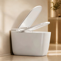 En gros WC intelligent monobloc en céramique IPX4 avec bidet intégré, pour faible pression d'eau, à poser au sol