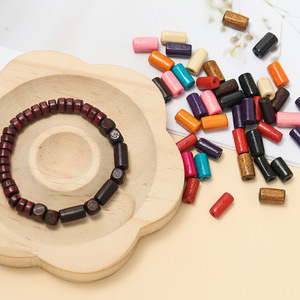 Colorful Wooden Cylindrical Beads Loose Beads For DIY Bracelets Jewelry Making Accessories Wholesale 80-110 Characters - Product Image 3