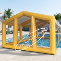 Abri de piscine gonflable transparent avec plafond couvert, couverture de piscine gonflable