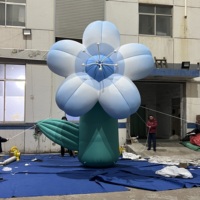 Décoration de scène de festival de musique en plein air : toile de fond gonflable florale colorée pour jardin et parc