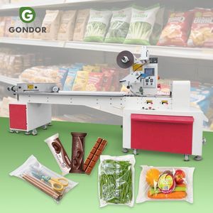 Máquina de embalaje automática para frutas, pan plano, helados, palitos, cucharas, tostadas, almohadas y refrigerios - Product Image 1