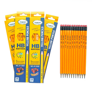 Lápiz de Madera de Alta Calidad con Goma de Borrar Roja en la Parte Superior, Lápiz Amarillo de 7.5 Pulgadas, Lápiz Hexagonal Hb para Niños - Product Image 1