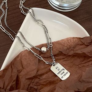 S925 Sterling Silver Double Layer Sweater Chain Long <b>Necklace</b> For Women Gift Jewelry Fashion <b>Statement</b> Piece - Product Image 4