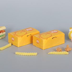 Contenitore usa e getta in cartone per hot dog, pollo fritto e patatine fritte, con laminazione opaca, per fast food - Product Image 2