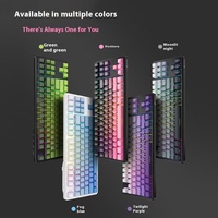 Clavier de jeu mécanique filaire RGB 87 touches OEM, trois modes, axe vert, couleurs assorties, USB 2.0, programmable, anglais, pour ordinateur