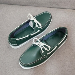 Mocasines de Cuero Genuino Color Verde Claro, Zapatos Planos Formales e Informales, Mocasines Gommino Suaves y Ligeros para Caminar, Zapatillas de Deporte para Hombre - Product Image 6