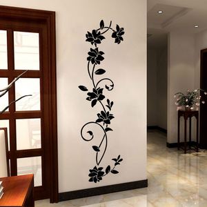 Nouveaux autocollants muraux décoratifs à motif floral créatif pour porte, autocollants muraux amovibles pour fond de salon - Product Image 4