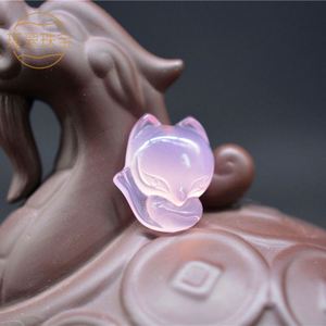 Natural Chinese Green Chalcedony Hand-carved Fox Pendant Fashion Jewelry Men and Women Green Agate Necklace Popular Gifts - Product Image 3