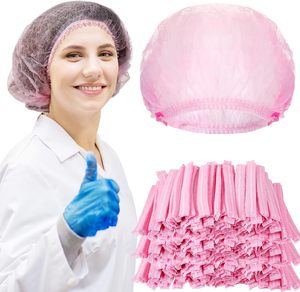 Paquete de 100 Gorros Desechables de Tela No Tejida, Redecillas Protectoras para el Cabello, para Hospital, Salón, Spa, Catering - Product Image 1