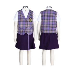 Primary School Children's Eco-friendly Anti-pilling School Uniform <strong>Blazer</strong> <strong>Set</strong> Shirt Plaid <strong>Skirt</strong> for Girls - Product Image 3