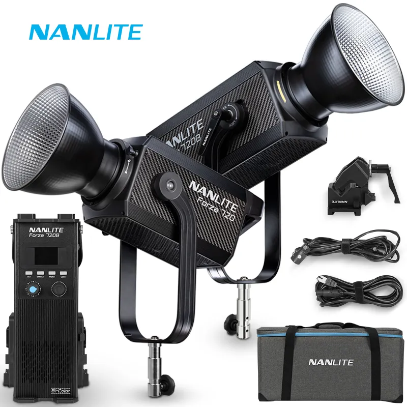 NANLITE Forza 720 720B 720W lampu Led Video bi-color COB blanteed Daylight 5600K 2700-6500K fotografi mengisi pencahayaan untuk Video