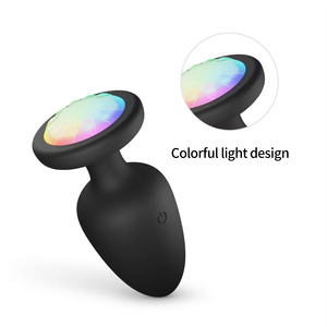 Vibrador Anal LED Ecológico a Prueba de Agua con Control Remoto, 10 Frecuencias de Vibración y Luz de Silicona - Product Image 3