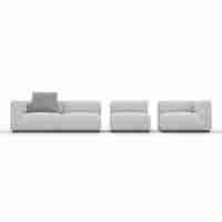 Canapé de bureau modulaire moderne en tissu [Prix par place individuelle] pour ensemble de mobilier de réception flexible