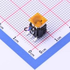 TM-002-M2-01 Tactile Switch SMD,6x6mm Switch Single Pole Single Throw Round Button 2.6N Vertical Mount - Product Image 1
