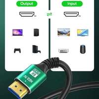 Câble HDMI 2.1 48 Gbps 8K 4K 60 Hz 3D Ultra Haute Vitesse Vidéo HDTV Mâle-Mâle 1M-5M pour TV Moniteur Projecteur PS5 Xbox GPU