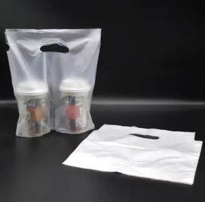 Bán buôn rõ ràng duy nhất và đôi Cốc nhựa uống túi sữa dùng một lần trà đưa ra túi với logo - Product Image 2