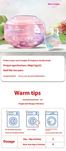 Promo! Pod Cuci Pakaian Sekali Pakai Ramah Lingkungan Aroma Laut 8g Bentuk Gel untuk Pakaian 50pcs Kemasan Kotak untuk Mencuci Baju - Product Image 3