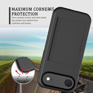 Ví Cứng PC Cover Quay Lại Trường Hợp Đối Với <span class=keywords><strong>iPhone</strong></span> 17 Không Khí 16E 14 15 Cộng Với 13 12 11 Pro Max Khe Cắm Thẻ Chủ Đứng Vỏ Điện Thoại - Product Image 5