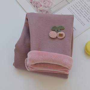 Nuevas mallas para niñas Fleeced Thickened New Baby Warm Cotton Pants Pantalones para niños - Product Image 6