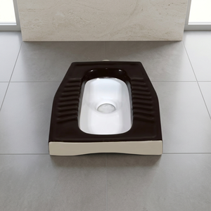 VIstaar Noir Rustique Double Couleur Céramique Squating Eastern Pan pour l'Algérie, le Golfe, le Yémen, le marché africain Prix bon marché Sanitaires - Product Image 4