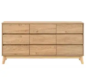 Storage Cabinet Dresser Table Tallboy Bedroom Oak Dresser 9 Chest of Drawers Storage Cabinet for Living Room