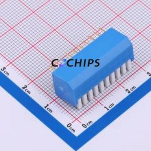 DP-10-B-T DIP Switch Through hole Component (THT),P=2.54mm Switch Piano Key Single Pole Single Throw 10 2.54mm - Product Image 2