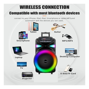 Haut-parleurs stéréo mobiles sans fil portables OEM 15 pouces Bon achat Extra Boombox Haut-parleurs de chariot d'extérieur haut de gamme avec échantillon gratuit - Product Image 3