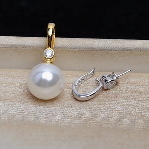 Pendentif à boucle en argent S925, accessoires de bijouterie universels à faire soi-même, avec plateau vide JG5204 - Product Image 1