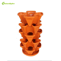 Jardinière verticale en plastique empilable Pots de culture pour légumes et fleurs